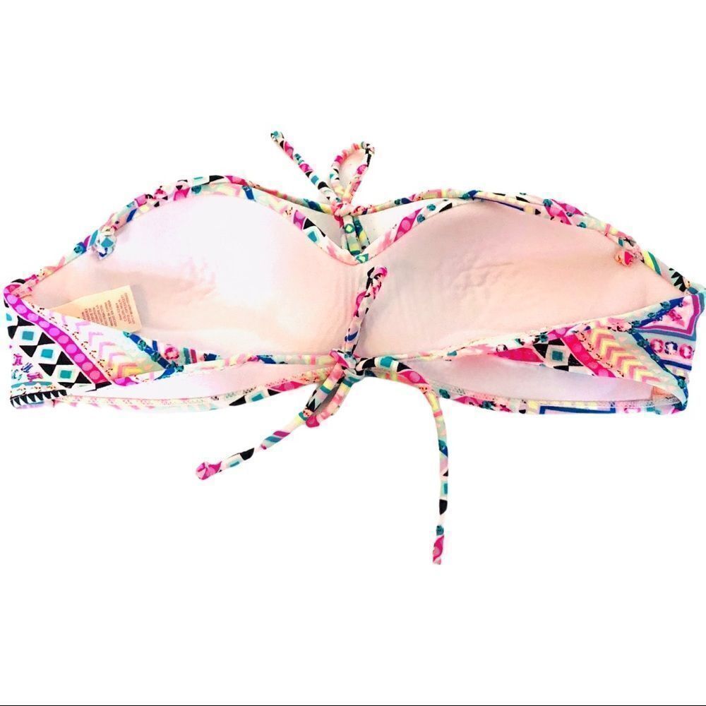 OP Colorful Print Bikini Top Size Medium - Picture 3 of 4